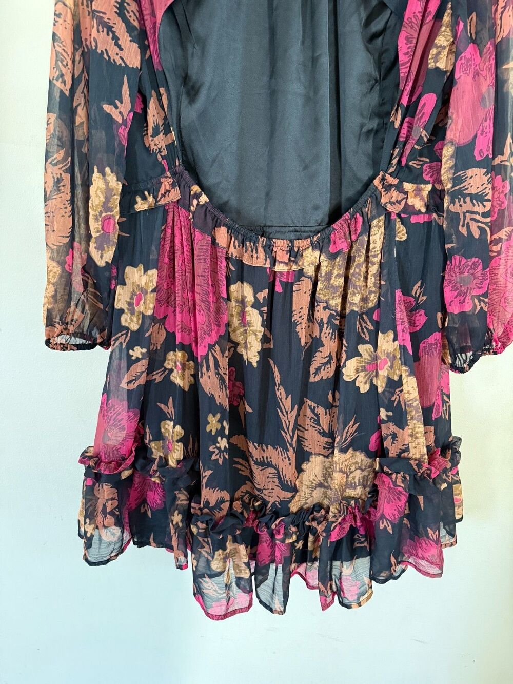 NWT Porridge by Anthropologie Puff-Sleeved Floral Mini Dress Size 2XLarge Whimsy - Picture 15 of 16